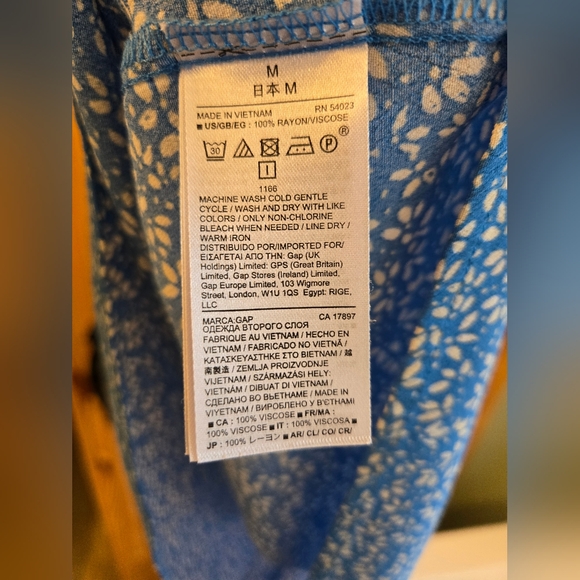 Gap midi floral blue dress, medium, new without tags - Picture 4 of 5